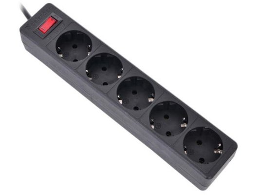 Сетевой фильтр Defender ES 5роз./5м черный (99486)